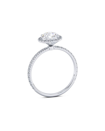 Lowena 2.10 Carat Round Cut Lab Grown Diamond Engagement Ring in 14k White Gold - Side