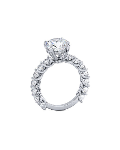 Diamond ring with a white background