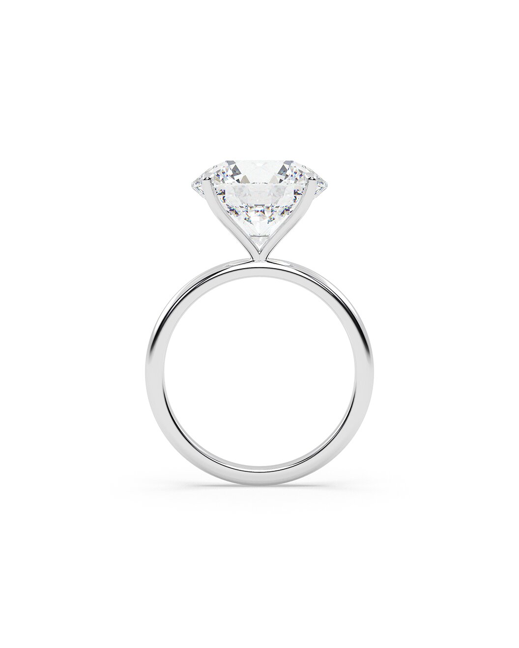 Diamond ring on a white background