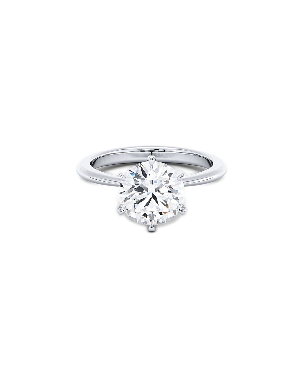 Luela 2.00 Carat Round Cut Lab Grown Diamond Engagement Ring in 14k White Gold - Front
