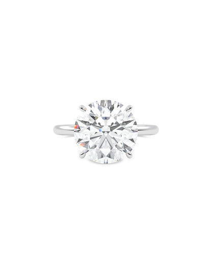 Laureline 5 Carat Round Cut Lab Grown Diamond Engagement Ring in 14k White Gold