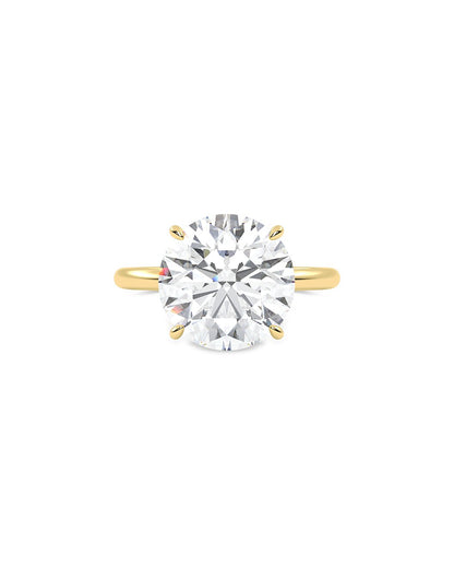 Lulani 5 Carat Round Cut Lab Grown Diamond Engagement Ring in 14k Yellow Gold