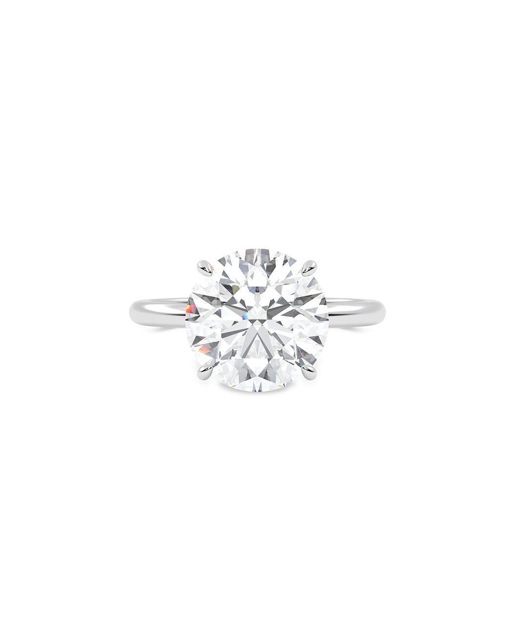 Diamond ring on a white background