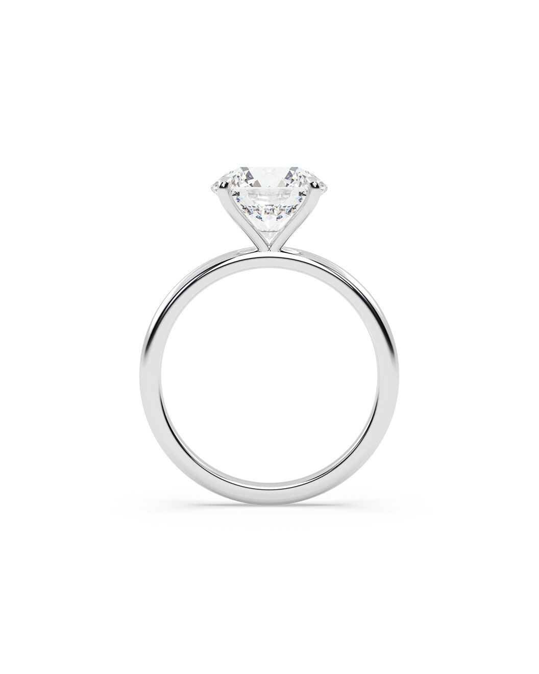 Diamond ring on a white background side