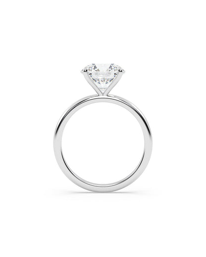 Diamond ring on a white background side