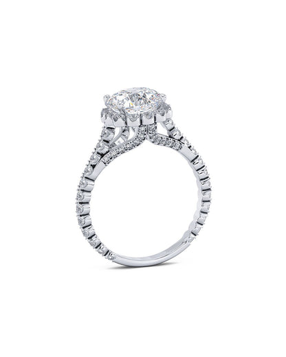 Diamond ring with a white background