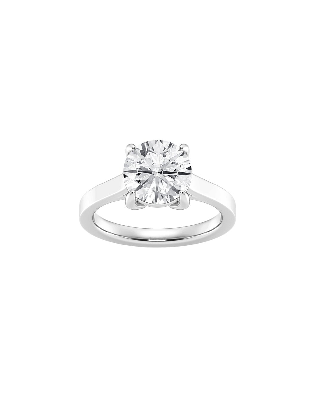 Diamond ring on a white background front