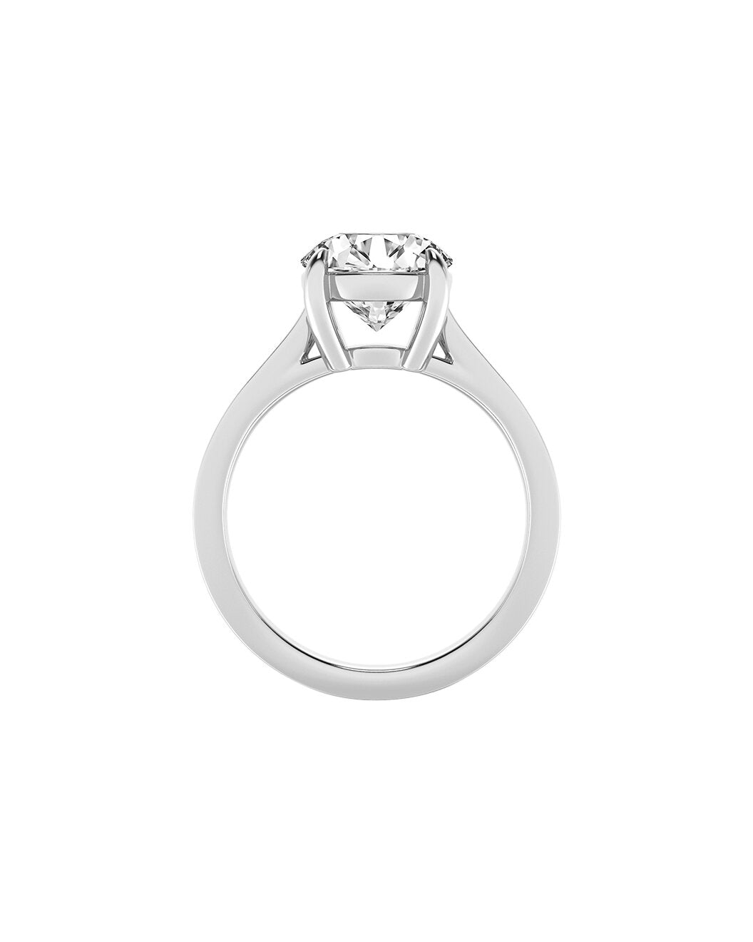 white gold ring with a diamond on a white background