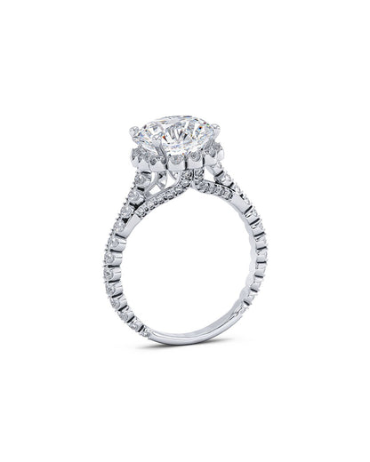 Diamond ring with a white background