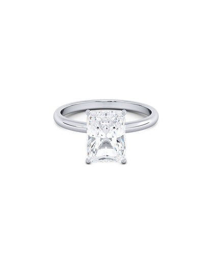 Lunita 2 Carat Emerald Cut Lab Grown Diamond Engagement Ring Front View