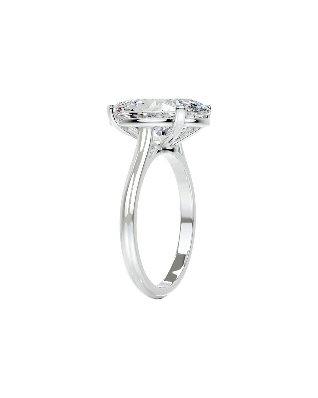 Diamond ring with a white background