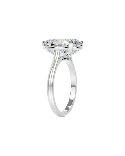 Diamond ring with a white background