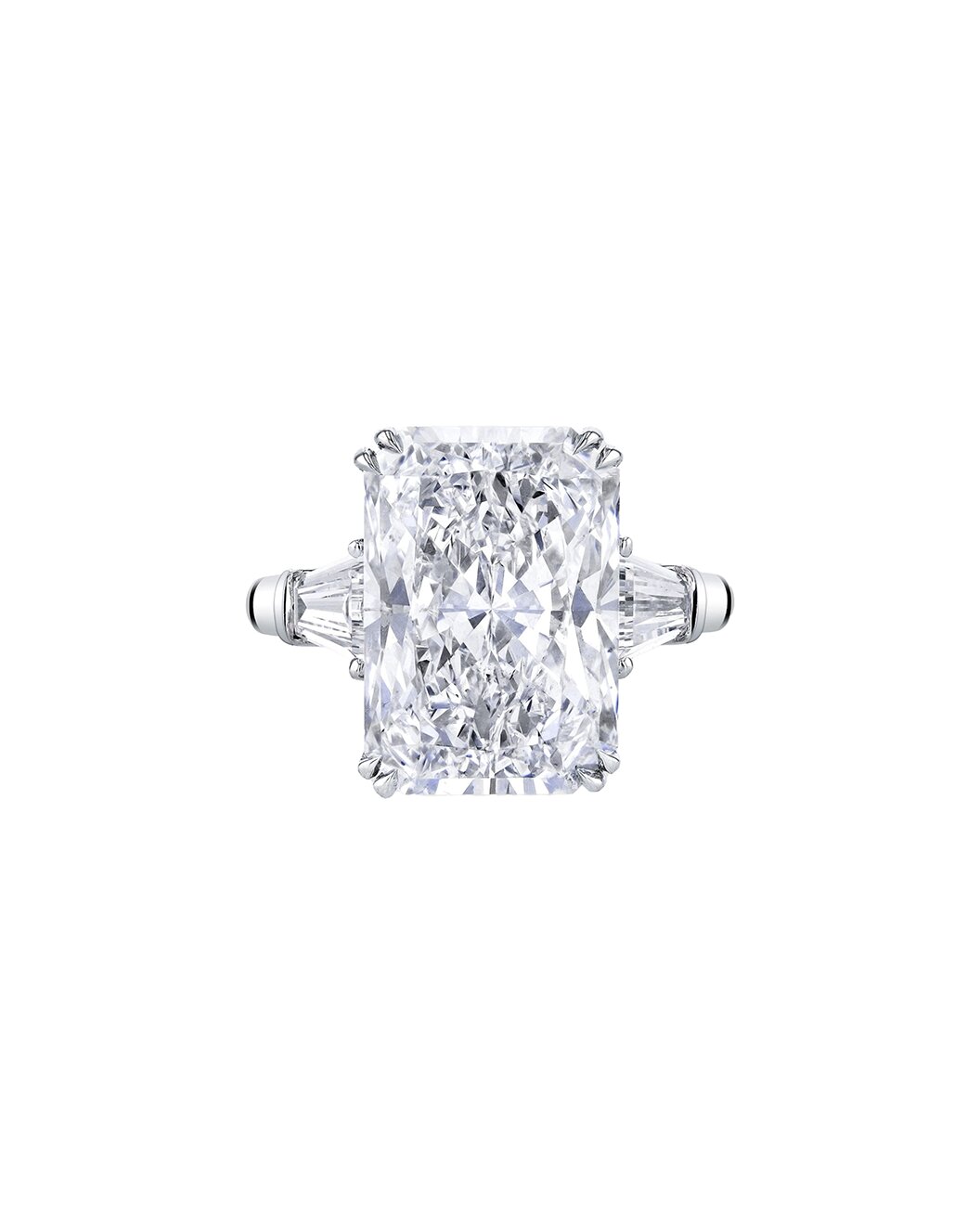 Three Stone Diamond Ring on a white background