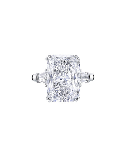 Three Stone Diamond Ring on a white background