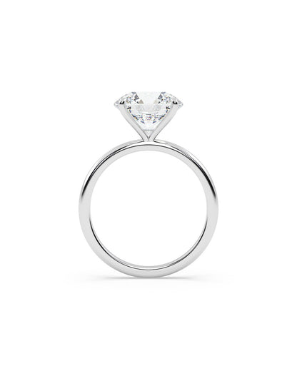 Diamond ring on a white background Side
