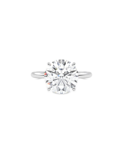 Diamond ring on a white background