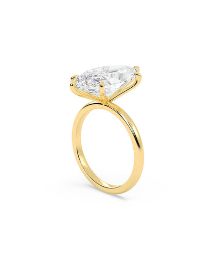 Lynae 7 Carat Marquise Cut Lab Grown Diamond Engagement Ring in 14k White/Yellow Gold