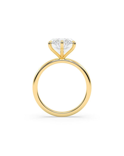 Lynae 7 Carat Marquise Cut Lab Grown Diamond Engagement Ring in 14k White/Yellow Gold