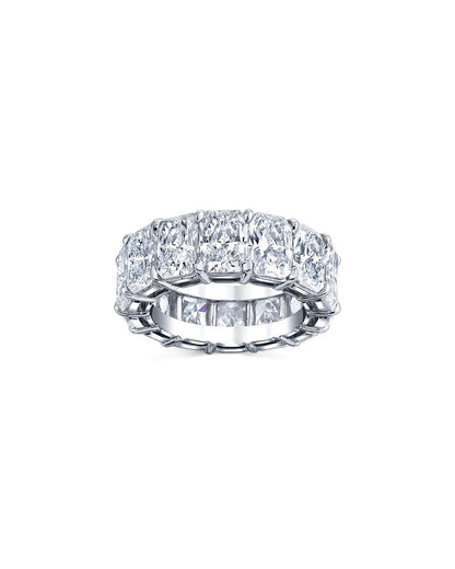 Eternity Band with Radiant cuts on a white background