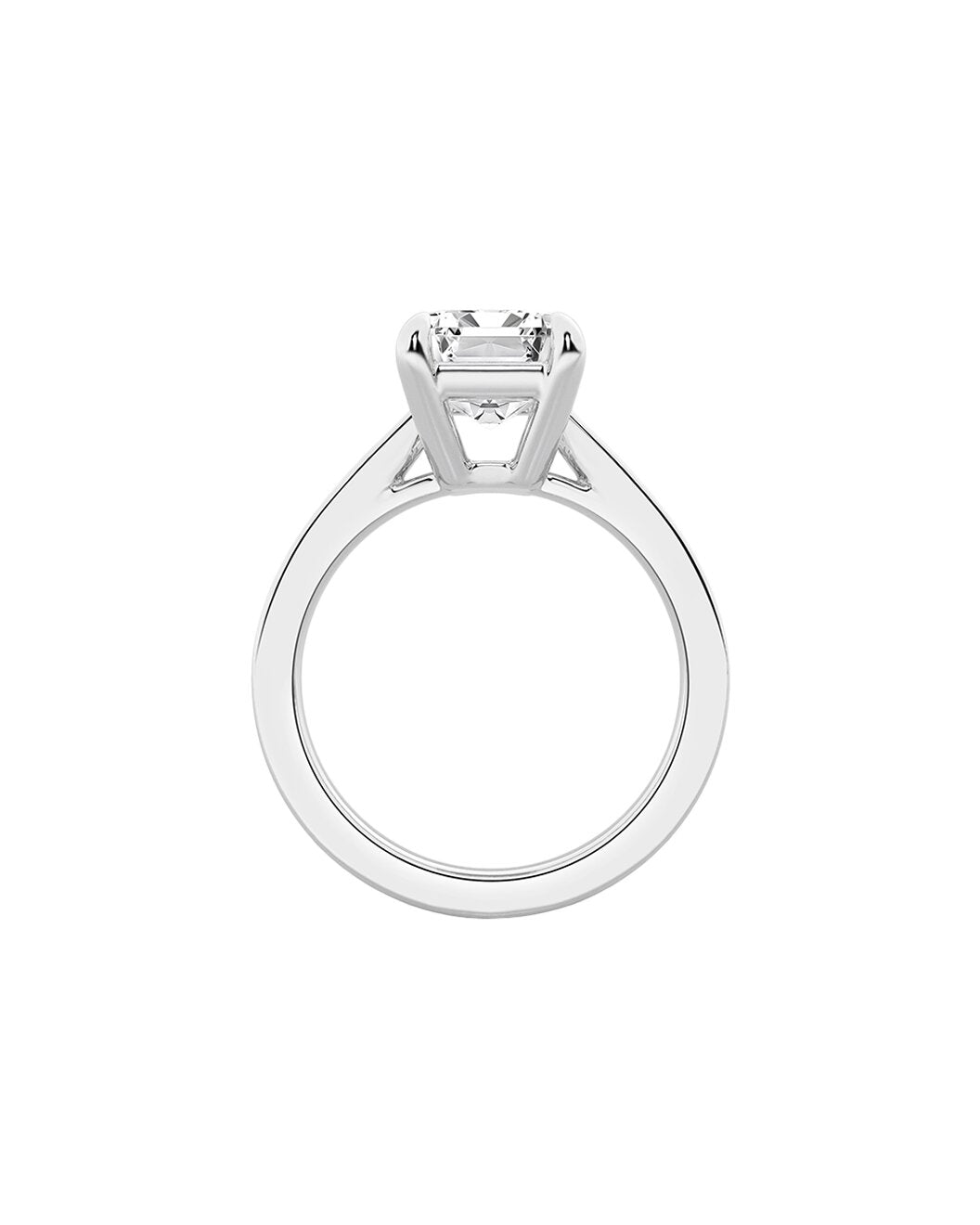 Diamond ring on a white background