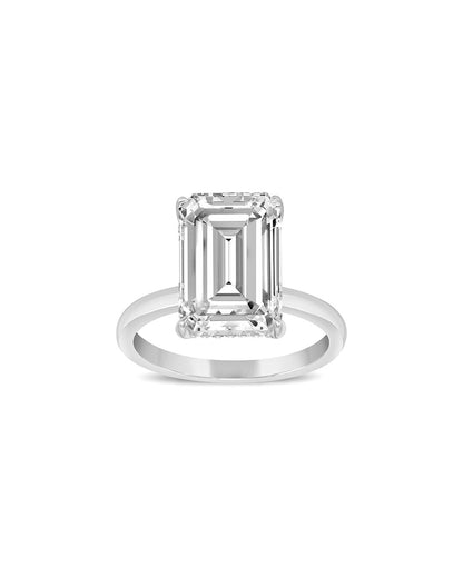 Lynndsey 6 Carat Emerald Cut Lab Grown Diamond Engagement Ring in 14k White Gold