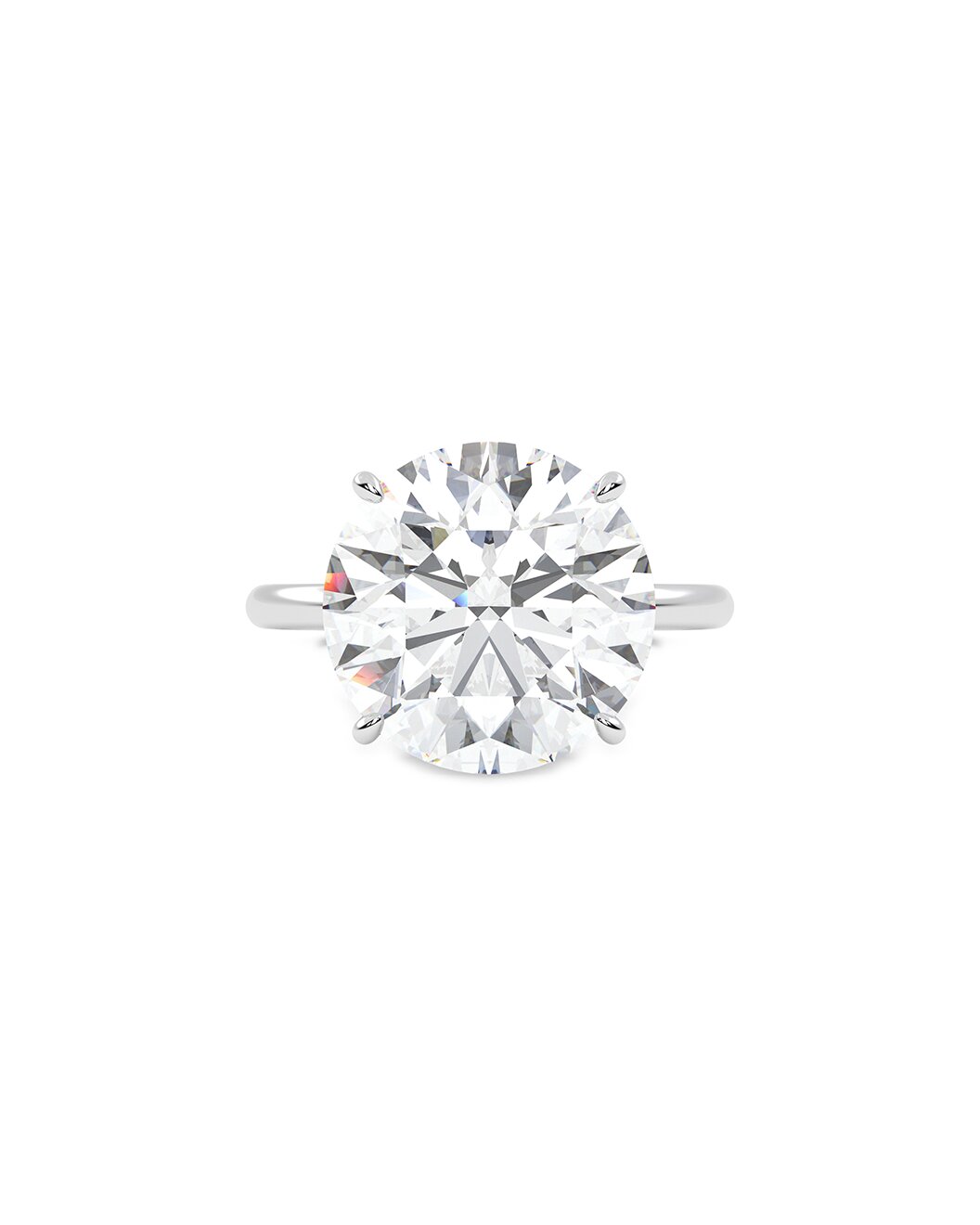 Diamond ring on a white background