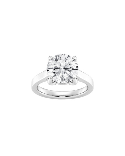 Diamond ring on a white background