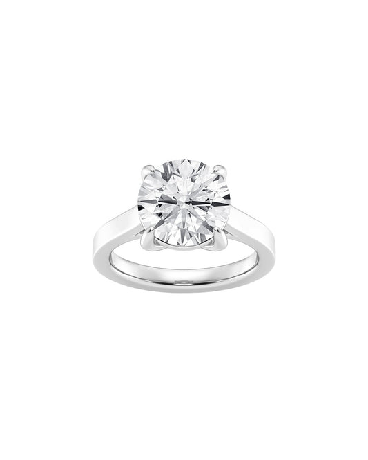 Diamond ring on a white background