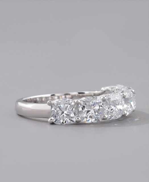 Lynsey 3.07 Carat Cushion Cut Lab Grown Diamond Engagement Ring in 14k White Gold