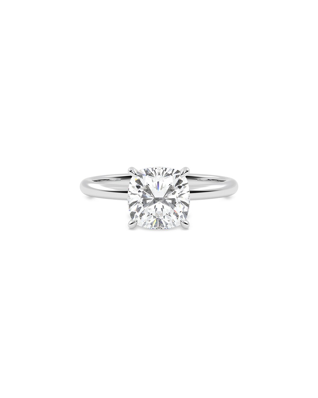 Diamond ring on a white background