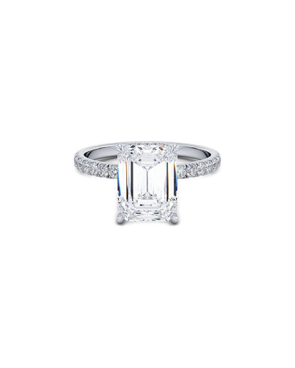 Lyrelle 2.50 Carat Emerald Cut Lab Grown Diamond Engagement Ring Front