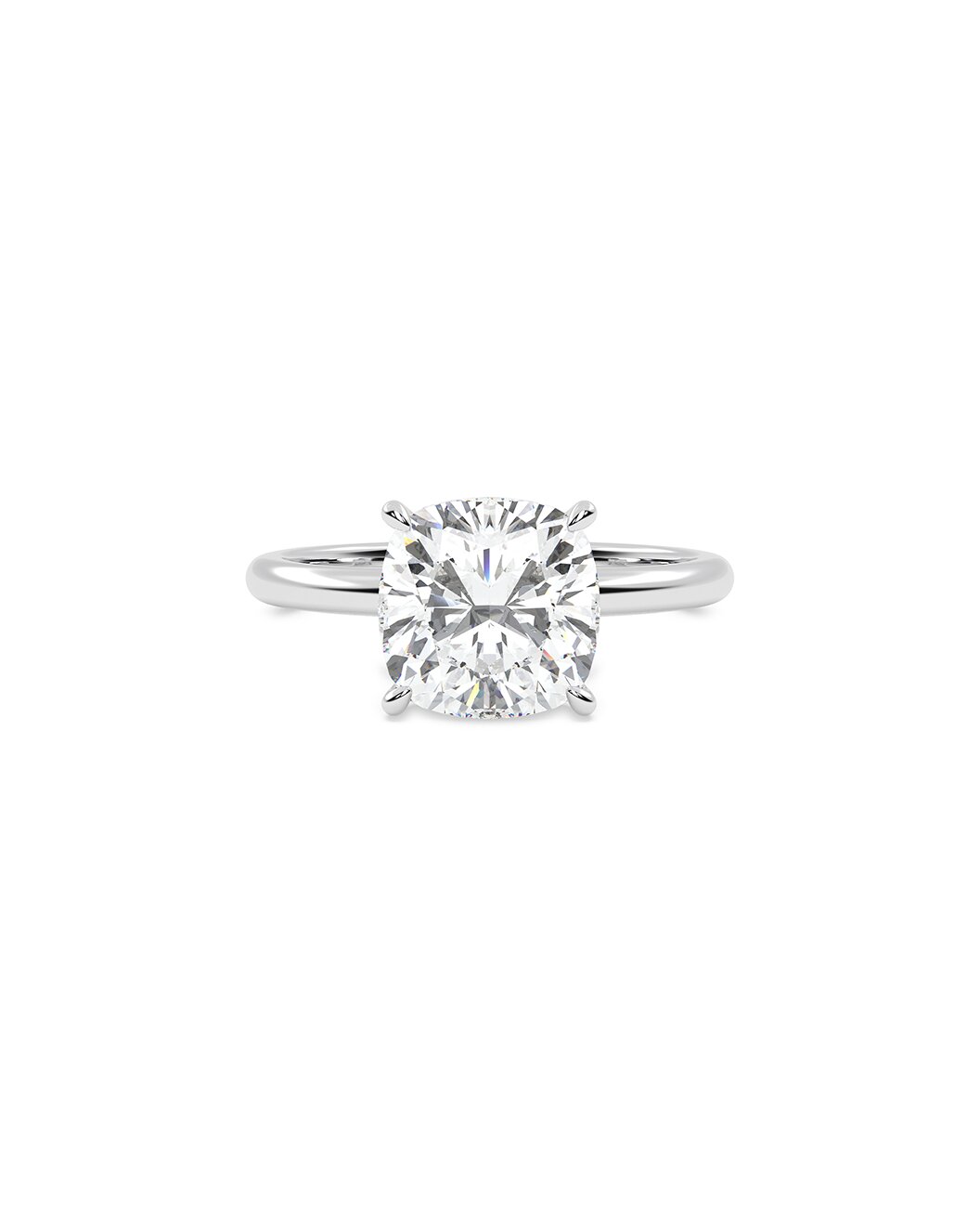Lyselle 3 Carat Cushion Cut Lab Grown Diamond Engagement Ring in 14k White Gold