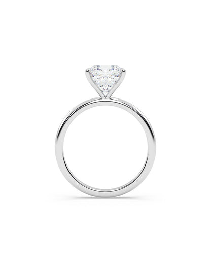Lyselle 3 Carat Cushion Cut Lab Grown Diamond Engagement Ring in 14k White Gold Front View