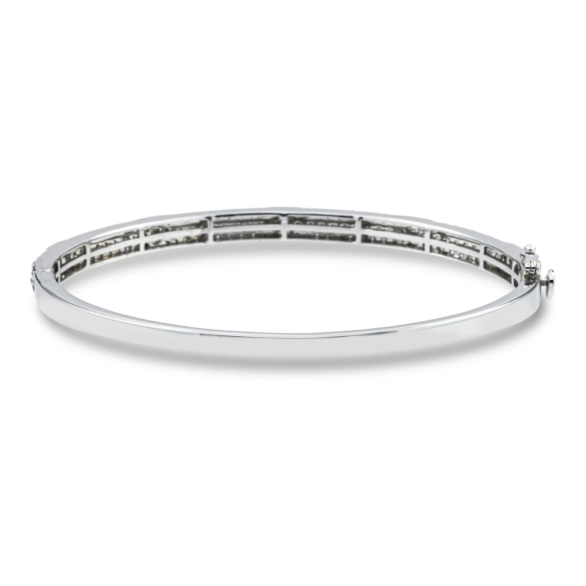 White Gold bracelet with intricate design on a white background