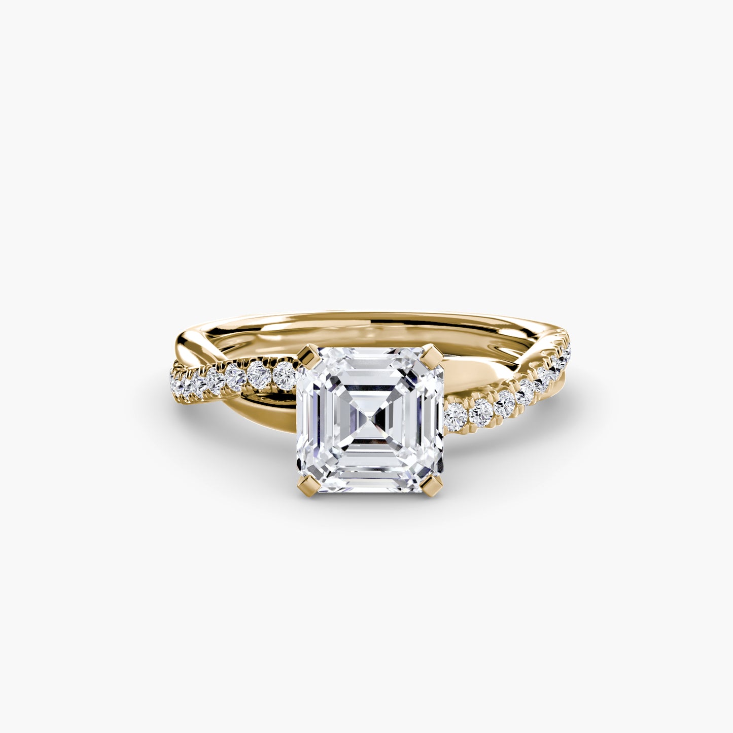 The Lab Grown Diamond Twist Pavé Engagement Ring