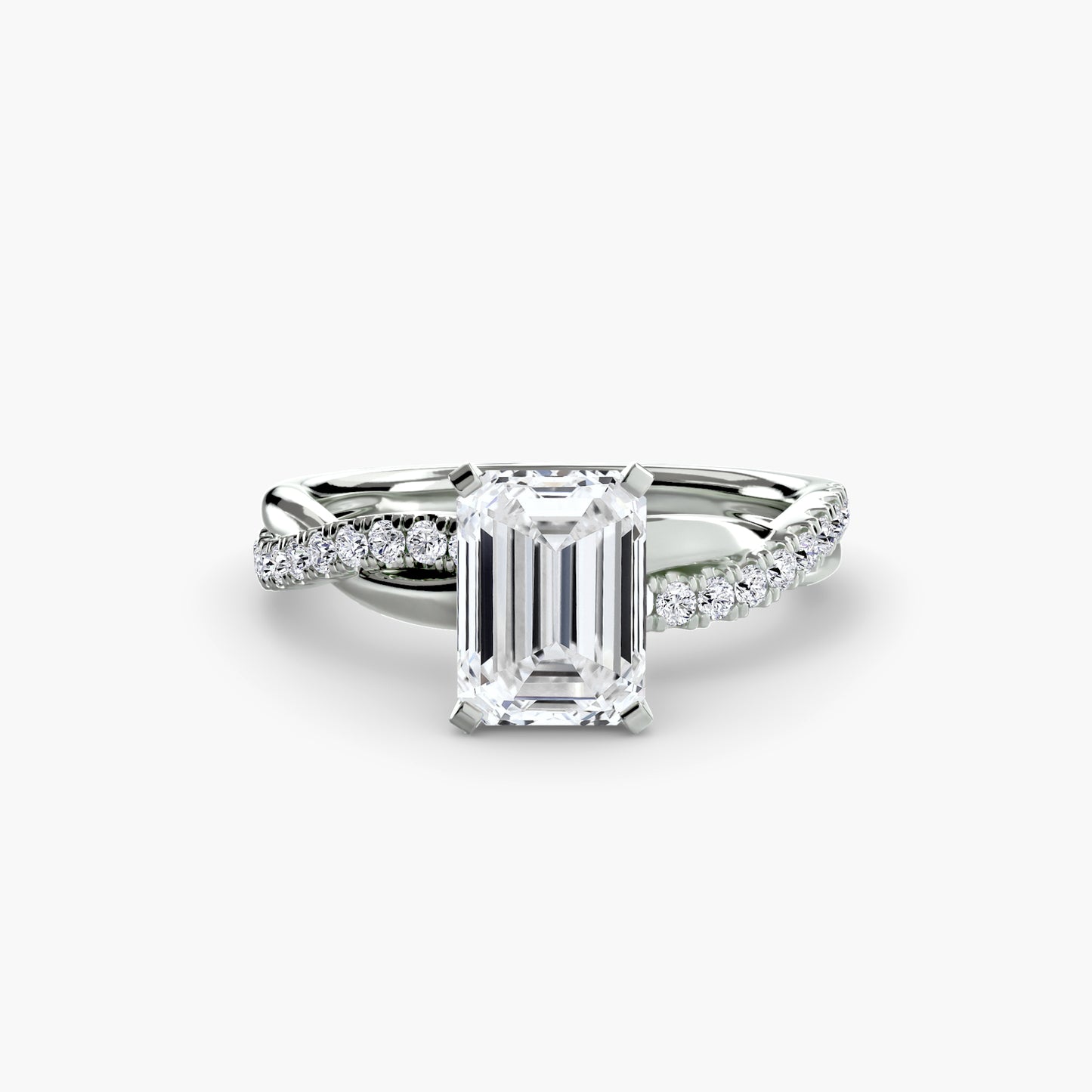 The Lab Grown Diamond Twist Pavé Engagement Ring