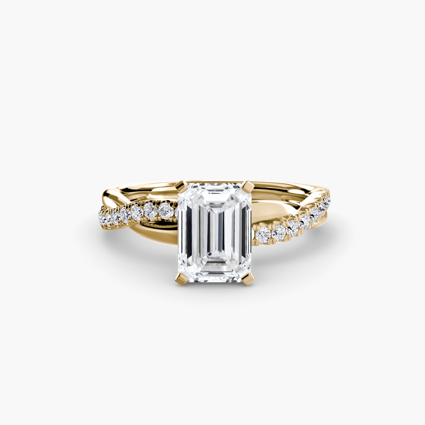The Lab Grown Diamond Twist Pavé Engagement Ring