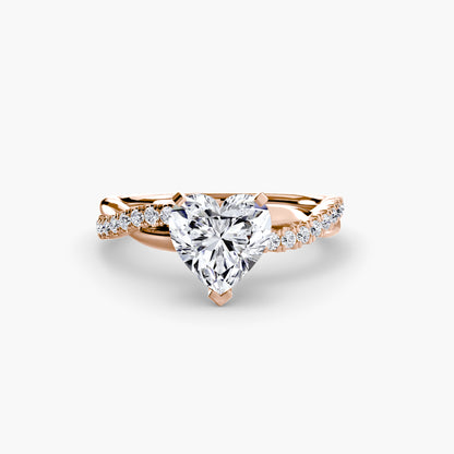 The Lab Grown Diamond Twist Pavé Engagement Ring