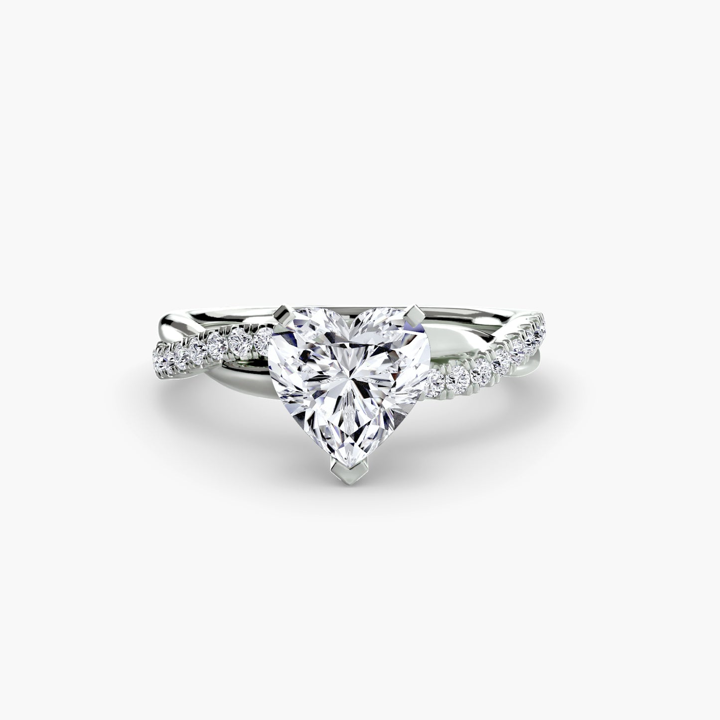 The Lab Grown Diamond Twist Pavé Engagement Ring