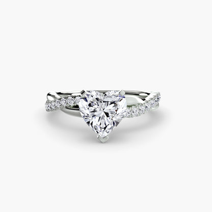 The Lab Grown Diamond Twist Pavé Engagement Ring
