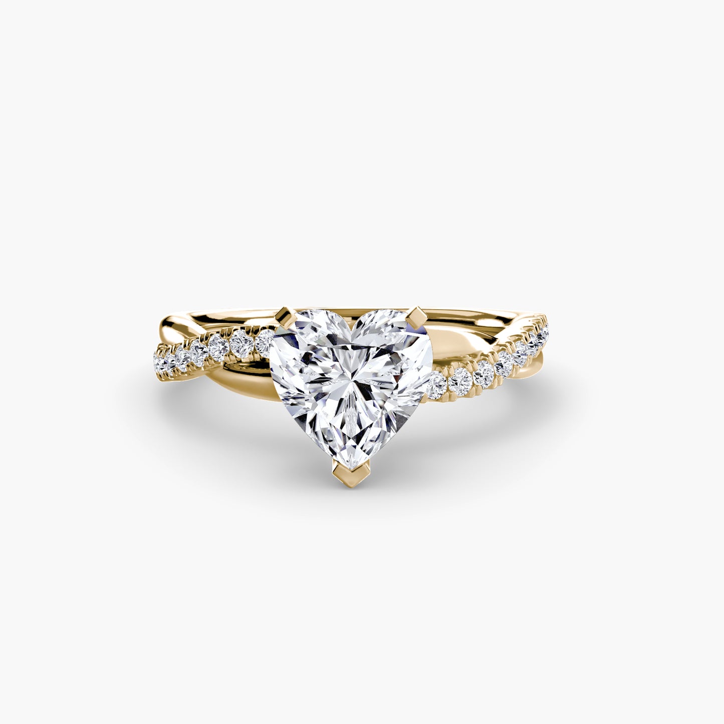 The Lab Grown Diamond Twist Pavé Engagement Ring