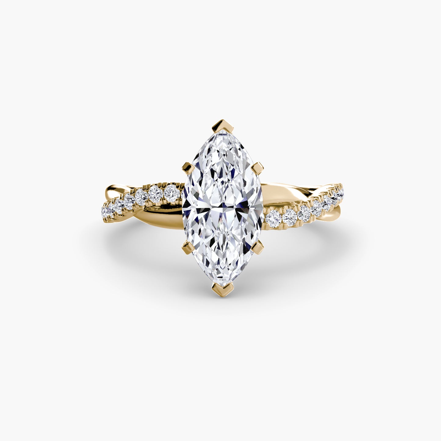 The Lab Grown Diamond Twist Pavé Engagement Ring