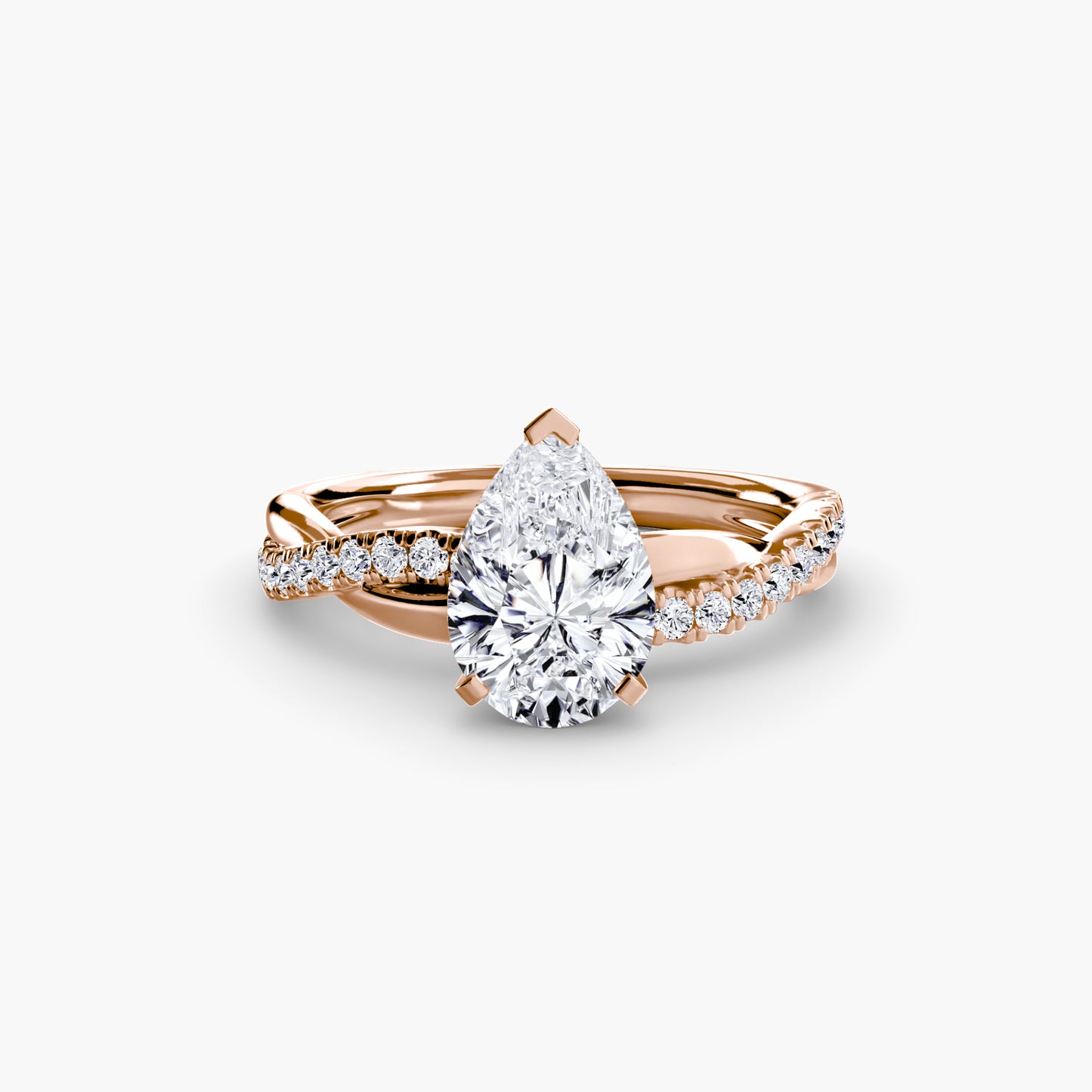 The Lab Grown Diamond Twist Pavé Engagement Ring