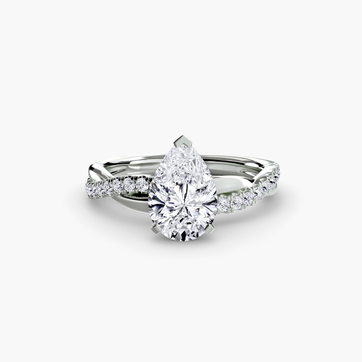 The Lab Grown Diamond Twist Pavé Engagement Ring