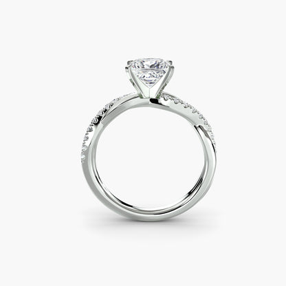 The Lab Grown Diamond Twist Pavé Engagement Ring