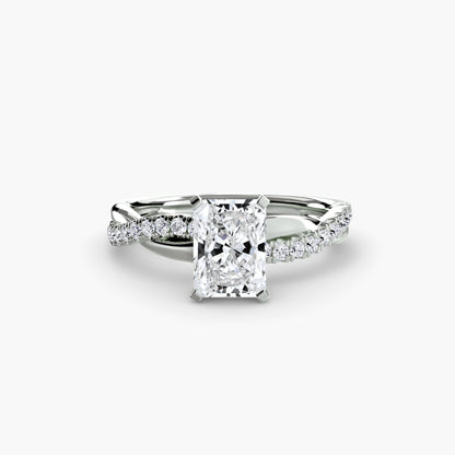 The Lab Grown Diamond Twist Pavé Engagement Ring