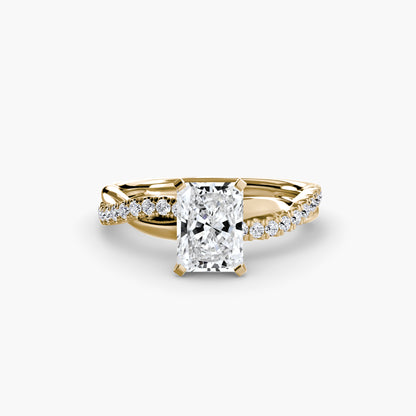 The Lab Grown Diamond Twist Pavé Engagement Ring