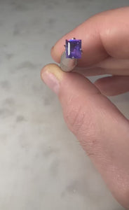 0.67 CARAT Baguette Cut NATURAL Purple Sapphire LOOSE GEMSTONE Video