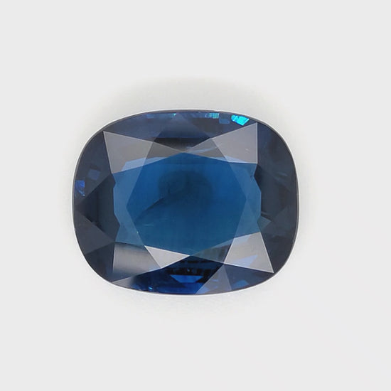 18.62 Carat Cushion Cut No Heat Vivid Blue Sapphire Loose Gemstone GRS Showcase