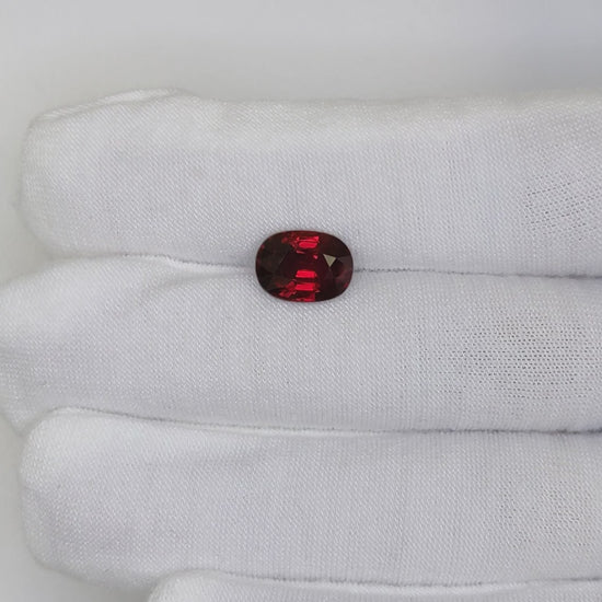 4.52 Carats Oval Cut No Heat Pigeon Blood Red Ruby Loose Gemstone GRS Video actual size